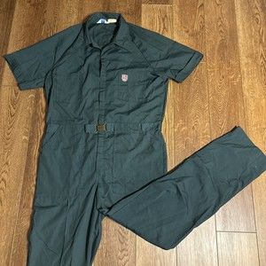 Vintage 1970s Apollo Jumpsuit Short Sleeve Green -‎ Medium / Large